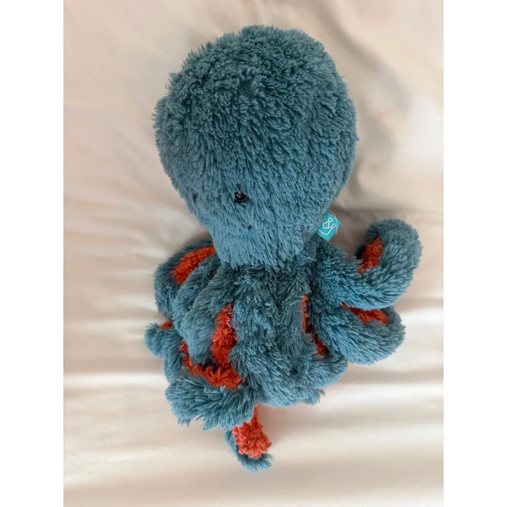 Manhattan Toy Company Teal Blue Coral Orange Octopus Plush Stuffed Animal 2020
